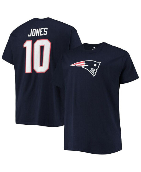 Men's Mac Jones Navy New England Patriots Big and Tall Player Name and Number T-shirt
