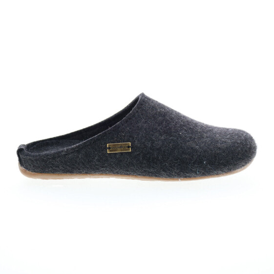 Haflinger Everest Fundus 481024-77H Womens Black Canvas Clogs Slippers Shoes