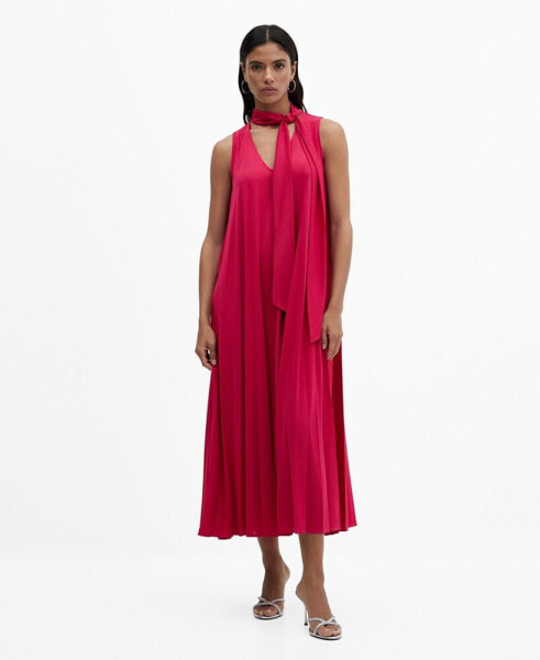 Women's Pleated Midi Dress