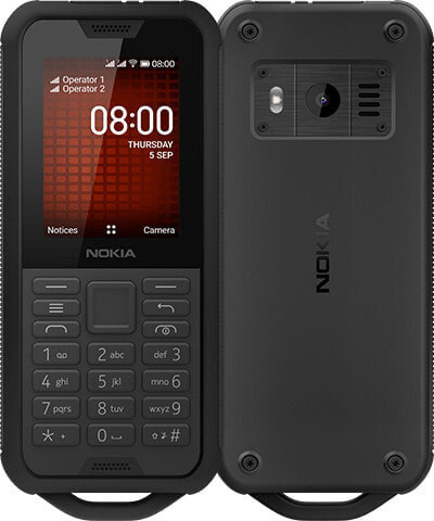 Nokia 800 Tough - Bar - Dual SIM - 6.1 cm (2.4") - 2 MP - 2100 mAh - Black
