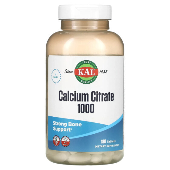 Calcium Citrate 1000, 180 Tablets