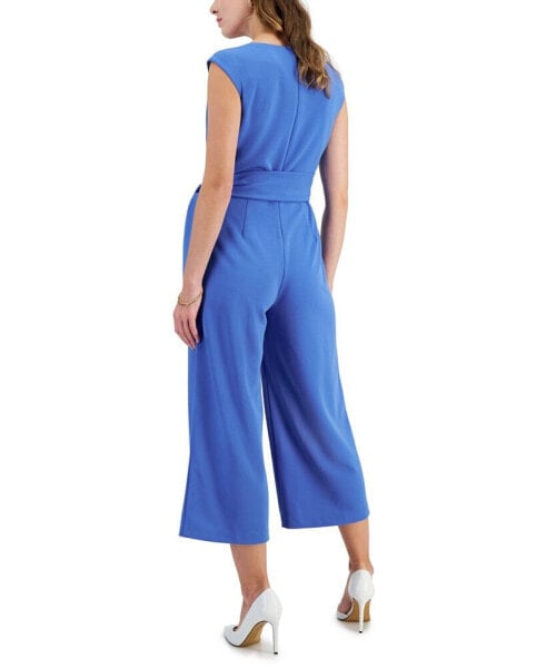 Women's Tie-Waist Cropped Jumpsuit