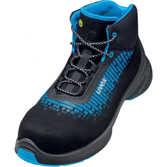 UVEX Arbeitsschutz 68330 - Unisex - Adult - Safety boots - Black - Blue - ESD - S2 - SRC - Lace-up closure