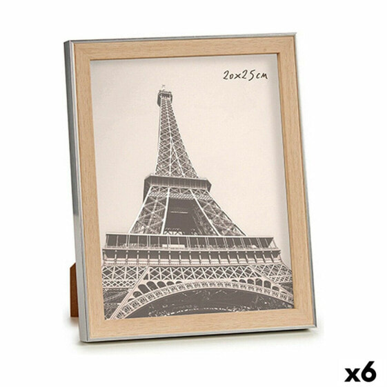 Фоторамка Gift Decor 23 x 27 x 2 см Серебристый Коричневый Пластик Стекло (6 штук)