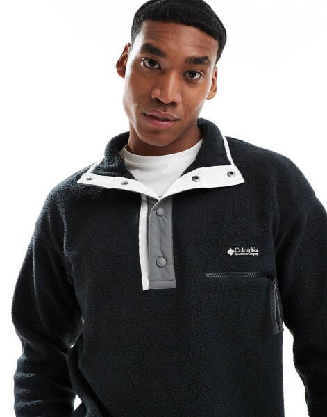 Columbia Helvetia II half snap fleece in black