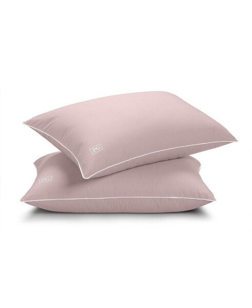 Down Alternative Pillow and Removable Pillow Protector, Standard/Queen Pink