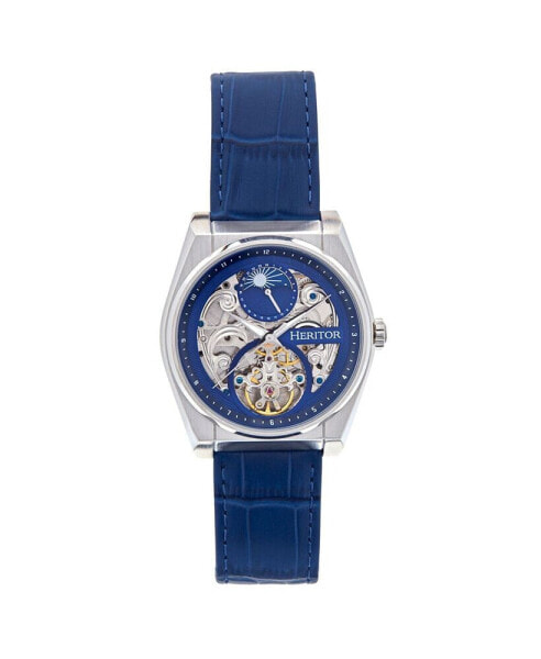 Men Daxton Stainless Steel Strap Skeleton Watch - Blue