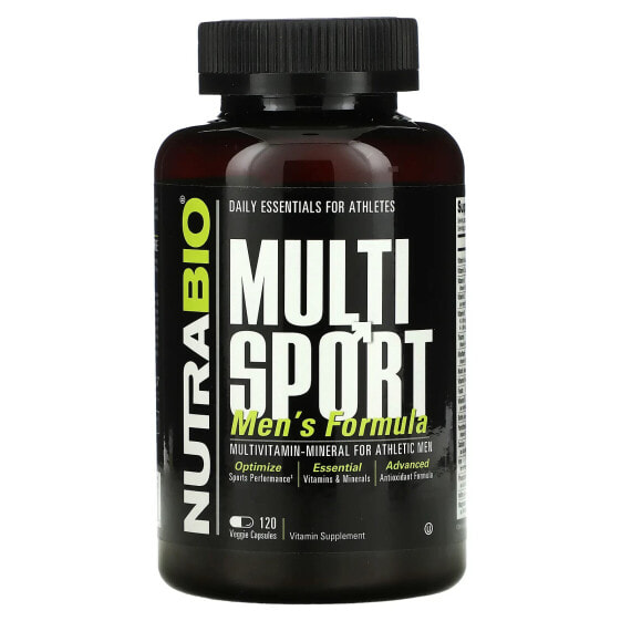 Комплекс витаминов и минералов NutraBio MultiSport Men's Formula, 120 капсул