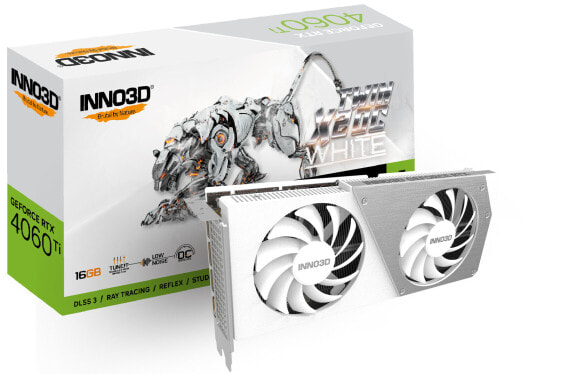 Inno3D N406T2-16D6X-178055W - GeForce RTX 4060 Ti - 16 GB - GDDR6 - 128 bit - 7680 x 4320 pixels - PCI Express x8 4.0