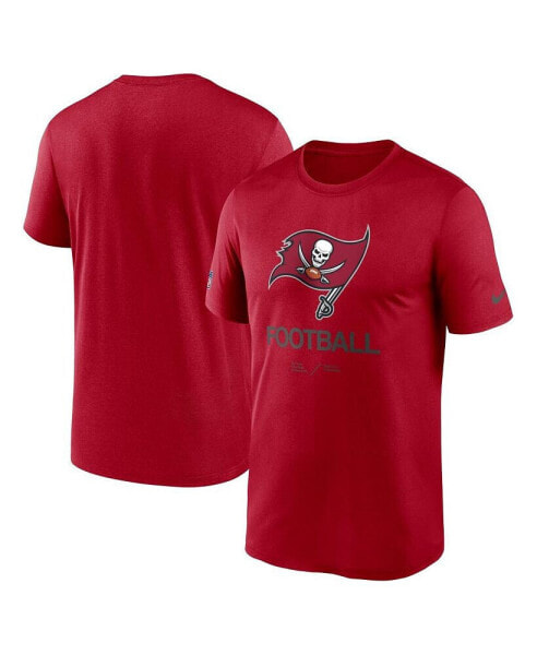 Men's Red Tampa Bay Buccaneers Infographic Performance T-shirt