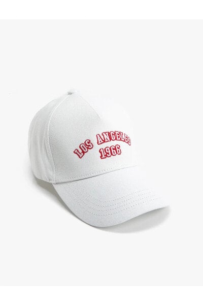 Cap Şapka Slogan Işlemeli Pamuklu