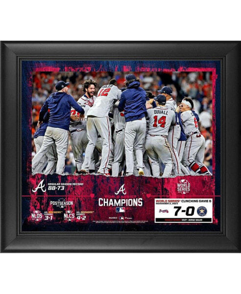 Atlanta Braves 2021 MLB World Series Champions Framed 15'' x 17'' Collage