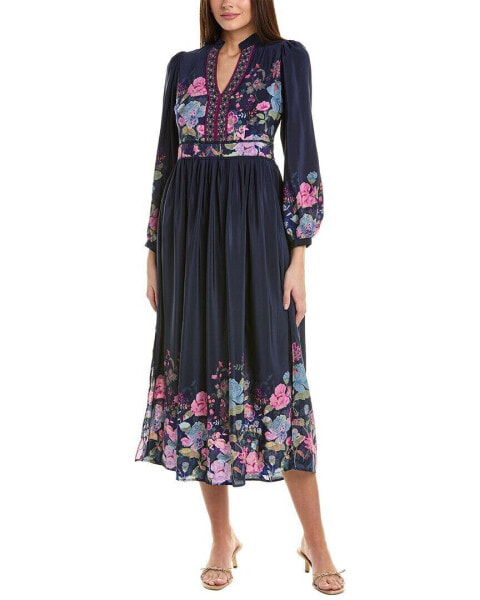 Johnny Was Valeria Silk Maxi Dress Women's