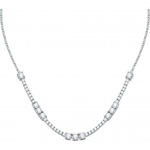 Luxury necklace with clear zircons Scintille SAQF01