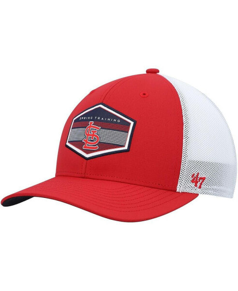 Men's Red, White St. Louis Cardinals Spring Training Burgess Trucker Snapback Hat
