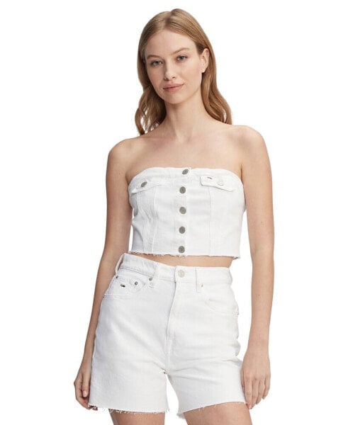 Women's Denim Bustier Top