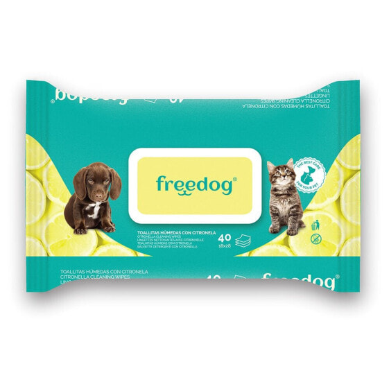 FREEDOG Citronella Cleaning Wipes 40 Units