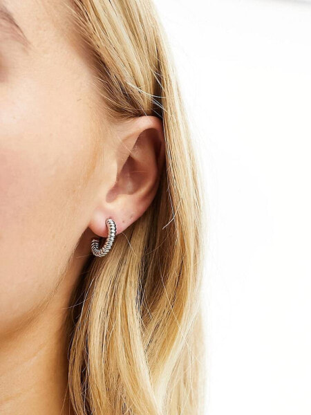 Ted Baker tottie twist hoop earrings in silver