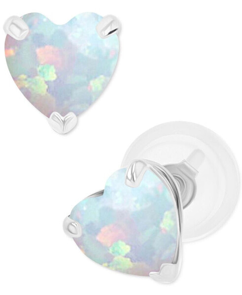 Серьги Macy's lab-Created Opal Heart