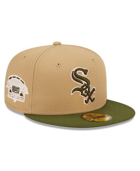 Men's Khaki, Olive Chicago White Sox Pink Undervisor 59Fifty Fitted Hat