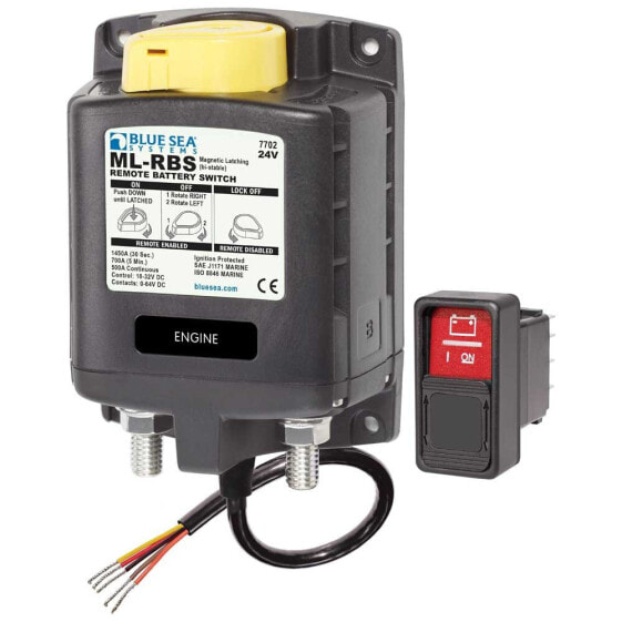 BLUE SEA SYSTEMS Remote Battery Switch With Manual Control 24V Isolator