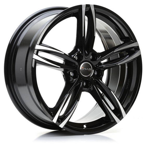 Колесный диск литой черный полированный Avus Racing AF15 8x18 ET30 - LK5/112 ML66.7