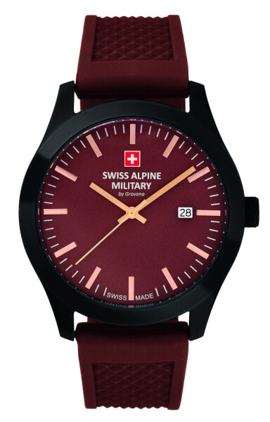 Мужские часы Swiss Alpine Military by Grovana Combat Basic коричневые 7055.1876SAM