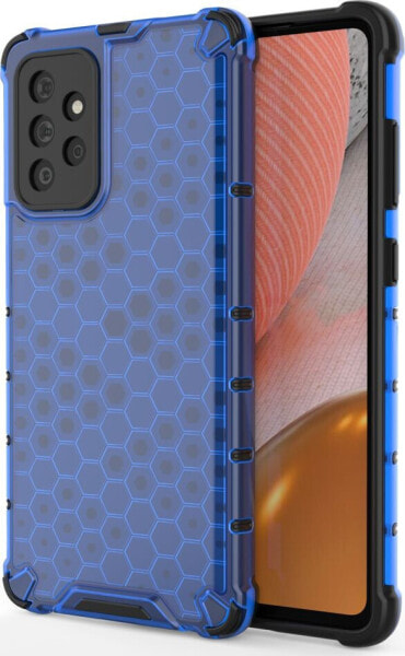 Hurtel Honeycomb etui pancerny pokrowiec z żelową ramką Samsung Galaxy A72 4G niebieski