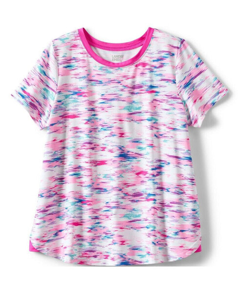 Big Girls Plus Short Sleeve Active Curved Hem Tee