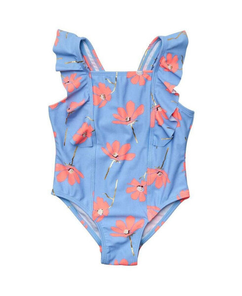 Baby Girls Beach Bloom Ruffle Shoulder Swimsuit