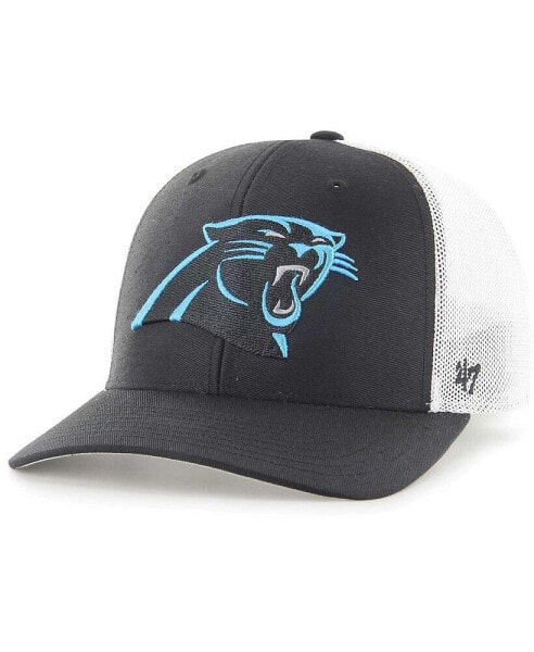 Men's Black Carolina Panthers Trophy Trucker Stretch Fit Hat