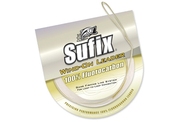 Sufix Wind-On Fluorocarbon Fishing Leader 33 Feet, 400 Lb., Clear