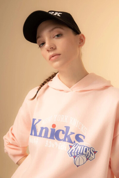 Свитшот женский defacto NBA New York Knicks Kapüşonlu Sweatshirt