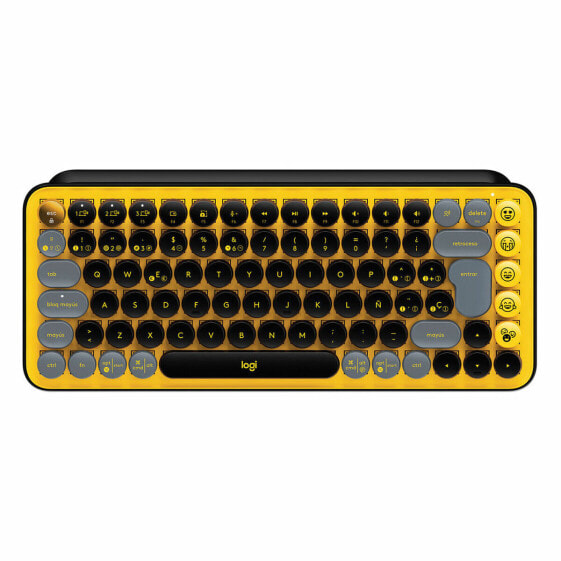 Беспроводная клавиатура Logitech 920-010728 Чёрный Жёлтый Испанская Qwerty