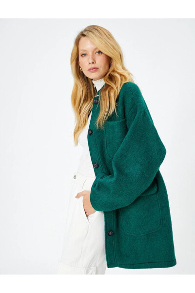 Пальто Koton Oversize Coat Buttoned&nbsp;Detail