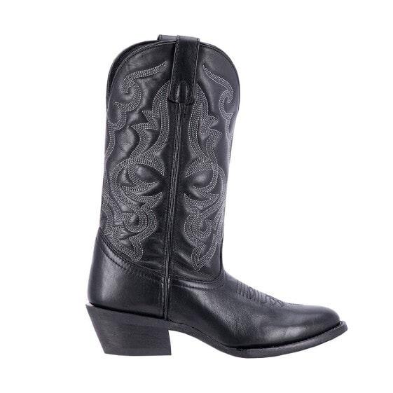 Laredo Maddie Embroidery Round Toe Cowboy Womens Black Casual Boots 51110