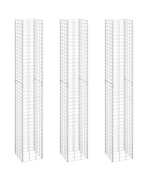 Gabion Raised Beds 3 pcs 11.8"x11.8"x78.7" Iron