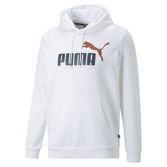 Puma Essentials+ TwoTone Logo Pullover Hoodie Mens Size S Casual Outerwear 586