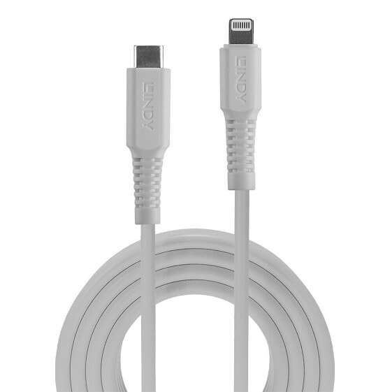 Lindy 1m USB C to Lightning Cable white - 1 m - Lightning - USB C - Male - Male - White