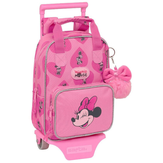 SAFTA Mini With Wheels Minnie Mouse Loving Backpack