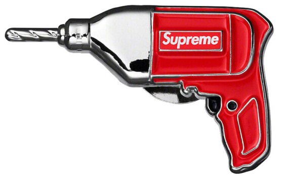 Supreme SS19 Week19 PowerDrillPin SUP-SS19-10615 Drill-Inspired Brooch