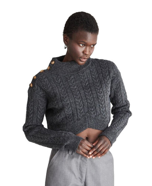 Women's Oliva Mock Neck Crop Sweater