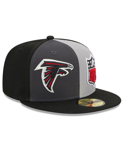 Men's Gray, Black Atlanta Falcons 2023 Sideline 59FIFTY Fitted Hat