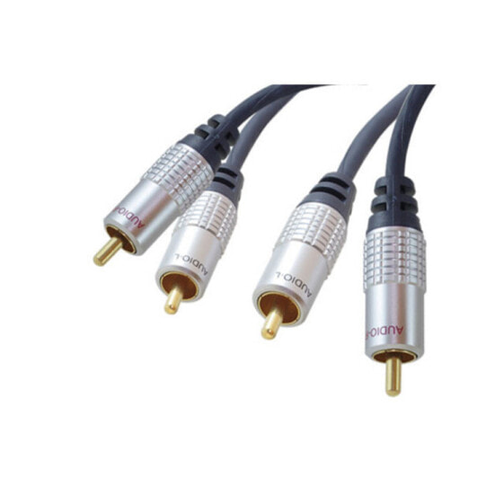 ShiverPeaks sp-PROFESSIONAL - 2 x RCA - Male - 2 x RCA - Male - 10 m - Blue,Chrome