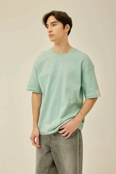 Erkek T-shirt Mint Yeşili B4220ax/gn1093