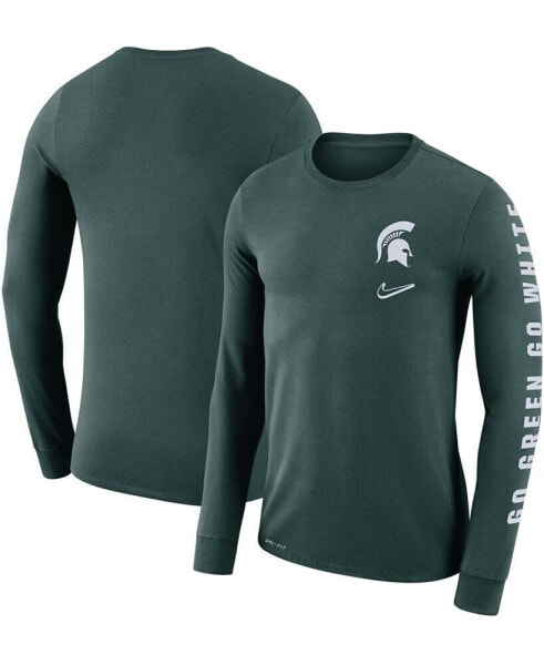 Men's Green Michigan State Spartans Local Mantra Performance Long Sleeve T-Shirt