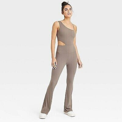 Women's Asymmetrical Flare Bodysuit - JoyLab Dark Gray XS