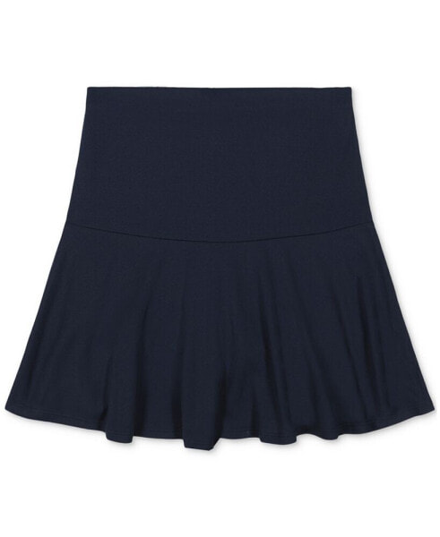 Little Girls Uniform Drop-Waist Flounce Scooter Skirt