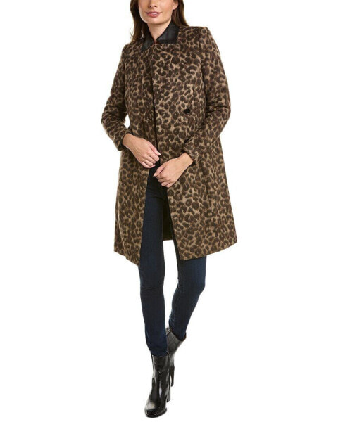 Allsaints Sidney Leo Wool-Blend Coat Women's Uk 4/Us 0