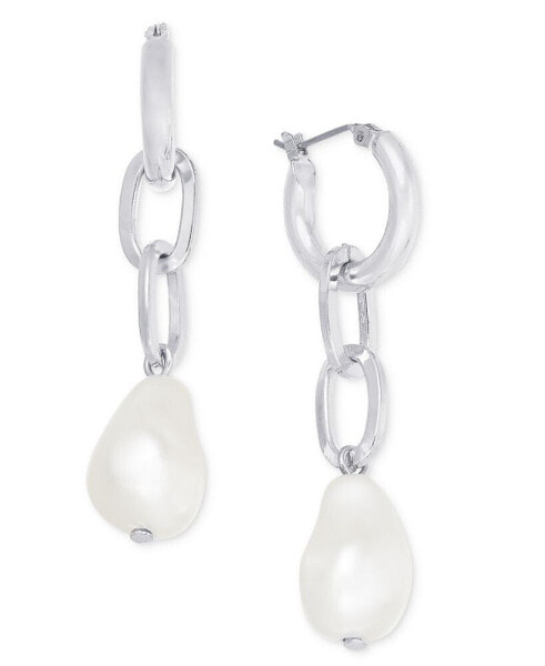 Imitation-Pearl Linear Chain Drop Earrings, Created for Macy's